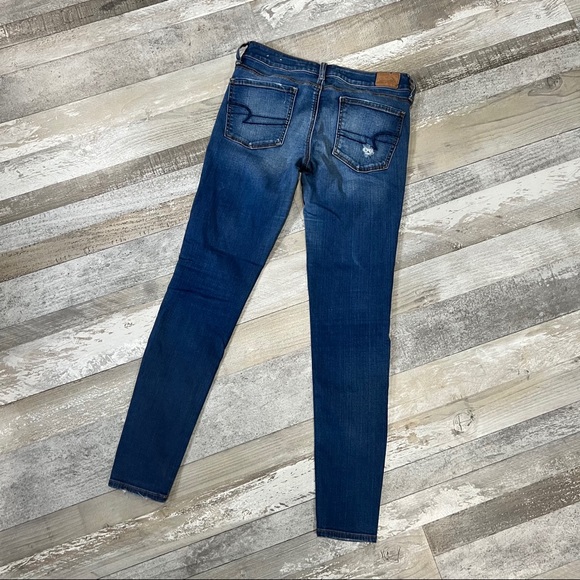 Women’s Factory Distressed American Eagle Outfitters Jeggings - Size 6 - Picture 6 of 8